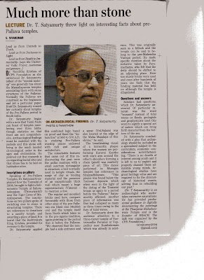 THE HINDU - 13th Aug 2010 -Prepallava Lecture given001